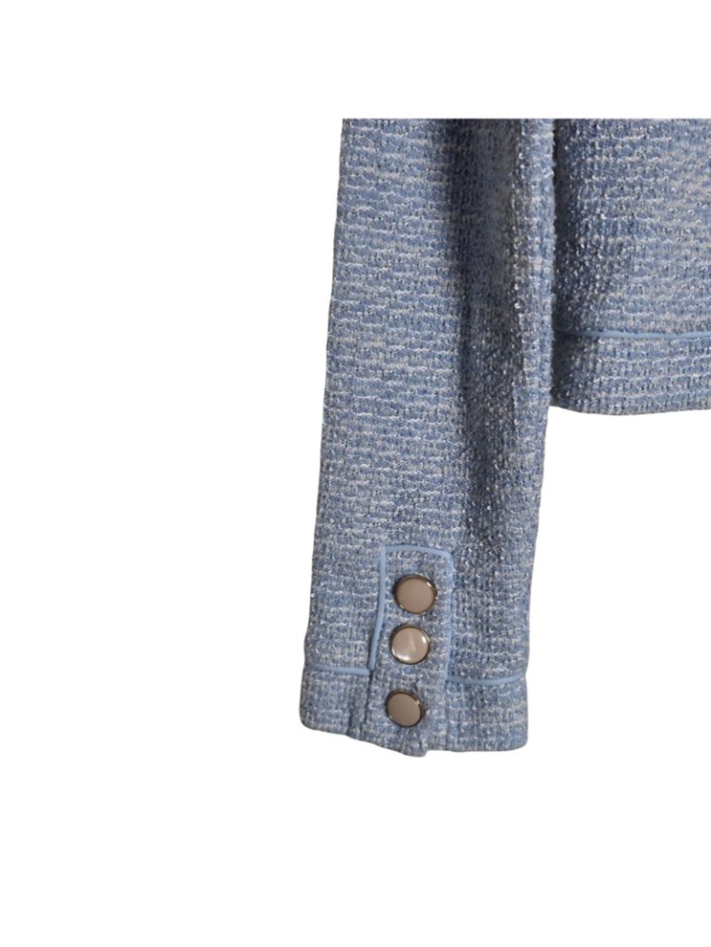 Women's - Antonio Melani Blue Knit Jacket, Size Small - Picture 8 of 8